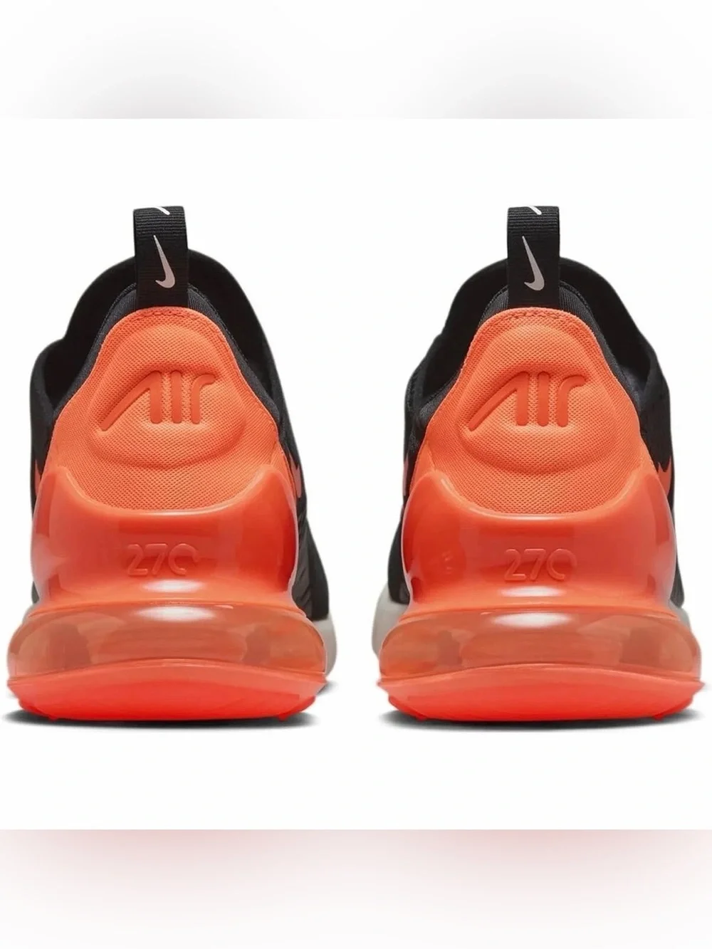 Nike Air Max 270 Running Sneakers Orange Swoosh Classic Logo Trainers